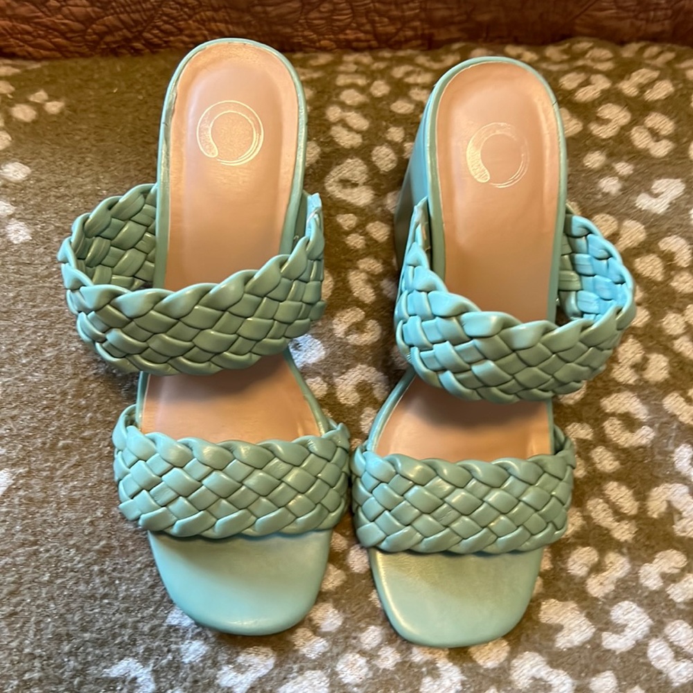 Braided healed sandals